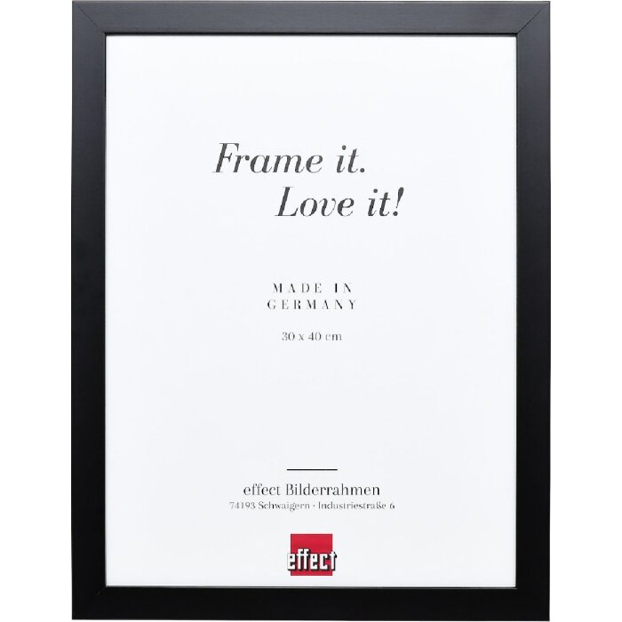 Effect Holzrahmen Profil Top Pro schwarz 20x30 cm mit Antireflexglas