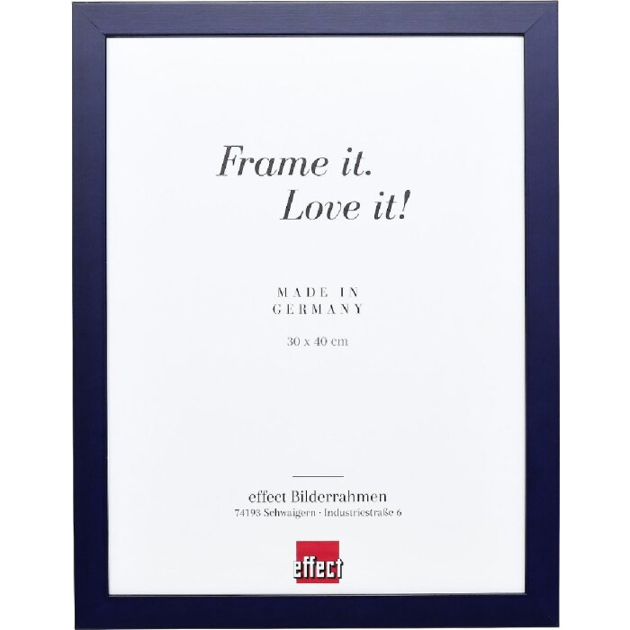 Effect Holzrahmen Profil Top Pro blau 21x28 cm mit Antireflexglas