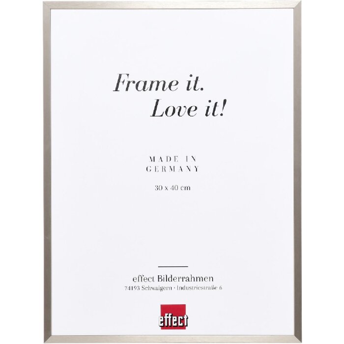 Effect A1 Brandschutzrahmen Alu Serie 2  grau gebürstet 70x70 cm Antireflexglas