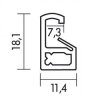 Эффектная пластиковая рамка Художественное серебро 20x30 см акриловое стекло