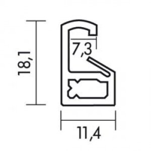Эффектная пластиковая рама Art platinum 29,7x42 см акриловое стекло