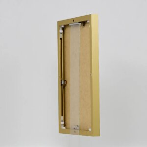 Ефектна алюмінієва фоторамка Quadro 25x35 см з золотим акриловим склом