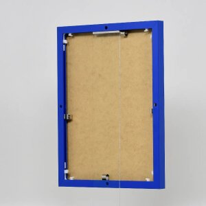 Ефектна алюмінієва фоторамка Quadro 30x40 см, синє акрилове скло