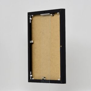 Ефектна алюмінієва фоторамка Quadro 30x40 см, чорне глянцеве акрилове скло