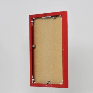 Ефектна алюмінієва фоторамка Quadro 60x90 см з червоного акрилового скла