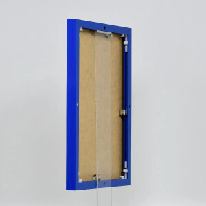 Эффектная алюминиевая фоторамка Quadro 30,5x91,5 см синее акриловое стекло