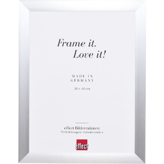 Ефектна алюмінієва фоторамка S3 сріблястого кольору 70x70 см з акрилового скла