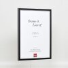 Картинна рама з масиву дерева, профіль 39 чорний 42x59,4 см, акрилове скло, ефект масиву дерева