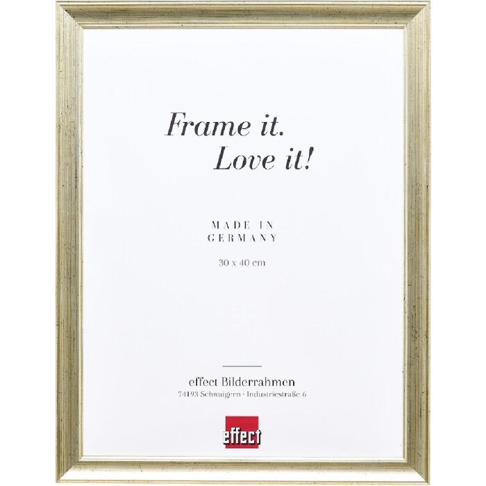 Фоторамка з дерева профіль 41 антик-срібло 23x70 см з акриловим склом