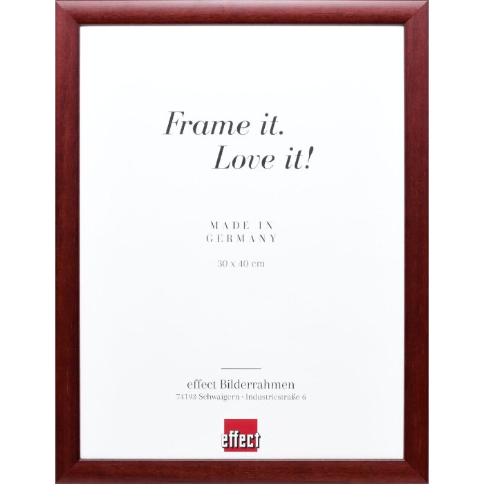 Effect Holz-Bilderrahmen Profil 43 rot 9x13 cm Kunstglas 0432-0913-07