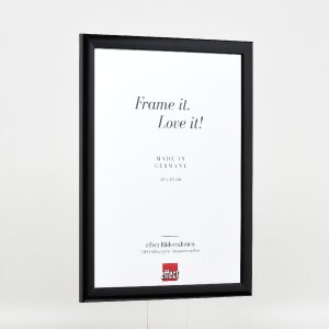 Effect Holz-Bilderrahmen Profil 43 schwarz hochglanz 29,7x42 cm Kunstglas
