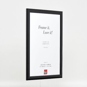 Effect Holz-Bilderrahmen Profil 43 schwarz hochglanz 29,7x42 cm Kunstglas