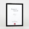 Effect Holz-Bilderrahmen Profil 43 schwarz hochglanz 29,7x42 cm Kunstglas