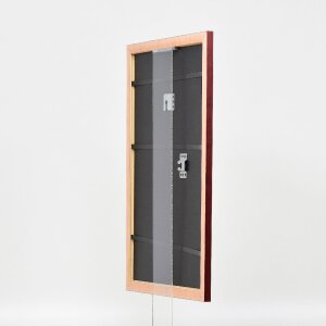 effect Holz-Bilderrahmen Profil 43 rot 30x45 cm Kunstglas