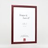 effect Holz-Bilderrahmen Profil 43 rot 30x45 cm Kunstglas