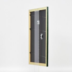 Effect Holz-Bilderrahmen Profil 43 tannengrün 35x100 cm Kunstglas