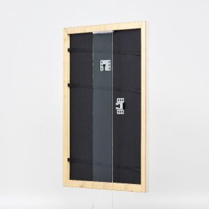 Effect Holz-Bilderrahmen Profil 43 silber 35x50 cm Kunstglas 0432-3550-01