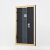 Effect Holz-Bilderrahmen Profil 43 schwarz 40x40 cm Kunstglas