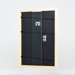 Effect Holz-Bilderrahmen Profil 43 weiß hochglanz 40x50 cm Kunstglas