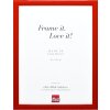 Effect Holz-Bilderrahmen Profil 43 rot hochglanz 40x50 cm
