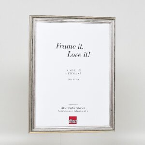 Effect Holzrahmen Profil 44 silber 45x80 cm Kunstglas