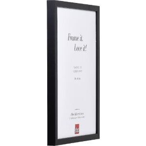 Дерев’яна рамка з блок-профілем 58, чорна, 50x60 см, з акриловим склом