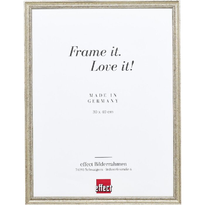 Фоторамка з дерева профіль 66 антик-срібло 20x30 см з безпечною скляною панеллю