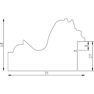 Лісовий рамка Profil 80 білий 50x65 см з акриловим склом