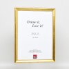 Ефектна деревяна рамка для картин Profile 85 Gold 24x30 см акрилове скло
