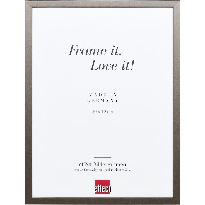 Деревяна рамка Top S сріблястого кольору 25x50 см з захищеним склом