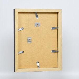 Эффектная деревянная фоторамка профиль 55 черный 45х80 см обычное стекло + распорная планка