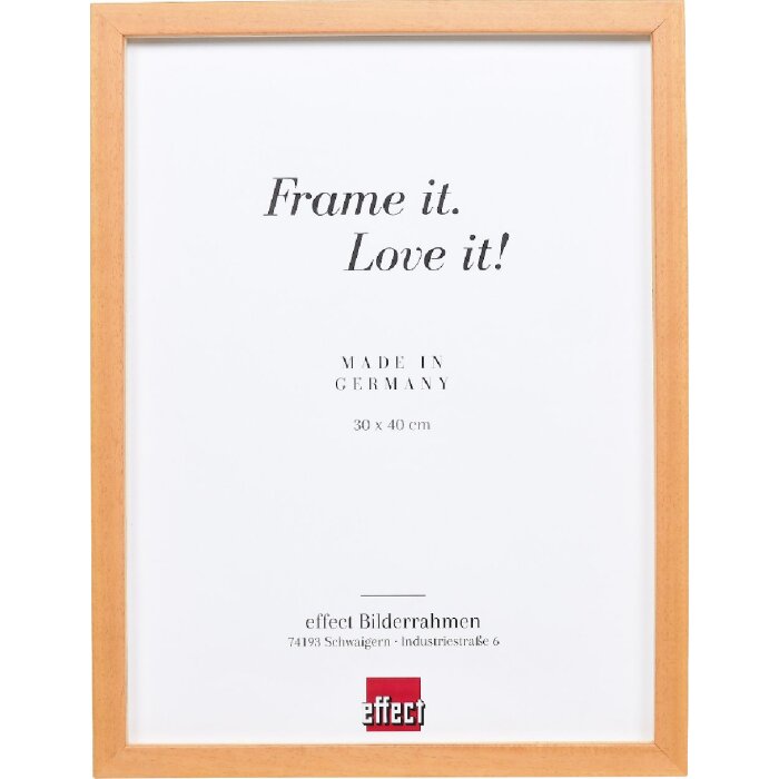 Фоторамка Effect Профиль 58, светло-коричневая, 20x25 см, с стеклом и бортиком