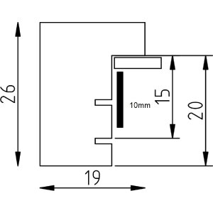 Фоторамка Effect Goldbuch Profil 58 светло-коричневая 25x70 см с прозрачным стеклом и распоркой