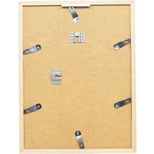 Фоторамка з натурального дерева, профіль 58, біла, 60x90 см, чисте скло, відстанева дошка