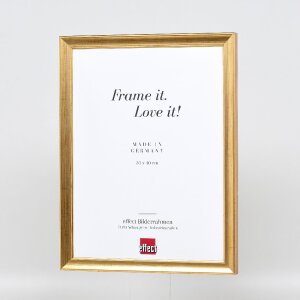 Зеркало на стену с деревянным профилем 41, золотистое, 50x60 см