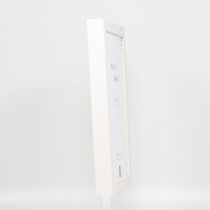 Зеркало на стіну з профілем 55, біле, 13x18 см