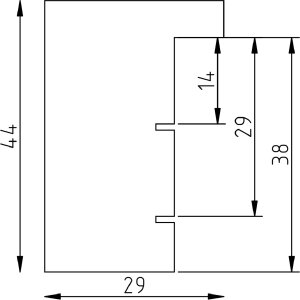 Зеркало настенное Effect Профиль 55 Натуральное 40x40 см