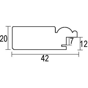 Эффектное настенное зеркало профиль 2240 деревянное зеркало черное 30x40 см