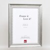 Эффектная рама из массива дерева профиль 28 серебро 20x28 см акриловое стекло музейного качества