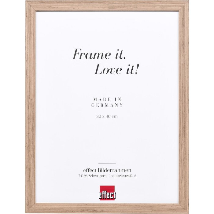 Фоторамка Effect из массива дерева, орех, 29,7x42 см, музе́йное стекло ацетат