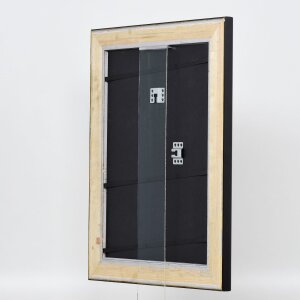 Эффектная деревянная рамка профиль 95 черный 25x30 см акриловое стекло музейного качества