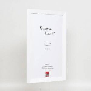 Ефектна деревяна рамка Top N біла 10,5x14,8 см акрилове скло музейної якості