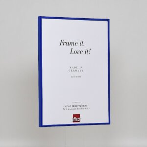 Эффектная пластиковая рама Художественное синее стекло 50x60 см
