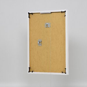 Эффектная пластиковая рама Художественное белое стекло 50x65 см