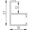 Эффектная алюминиевая фоторамка Quadro 20x25 см белое музейное стекло