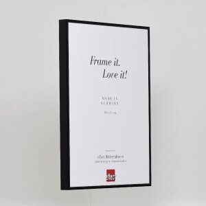 Эффектная алюминиевая рама Quadro 24x30 см черный глянец с музейным стеклом