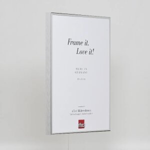 Эффектная алюминиевая рама Quadro 30x30 см серебристый глянец с музейным стеклом