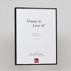 Эффектная алюминиевая рама Quadro 30x30 см черный глянец с музейным стеклом