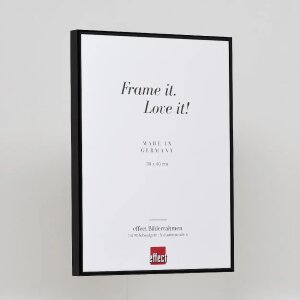 Эффектная алюминиевая рама Quadro 30x30 см черный глянец с музейным стеклом