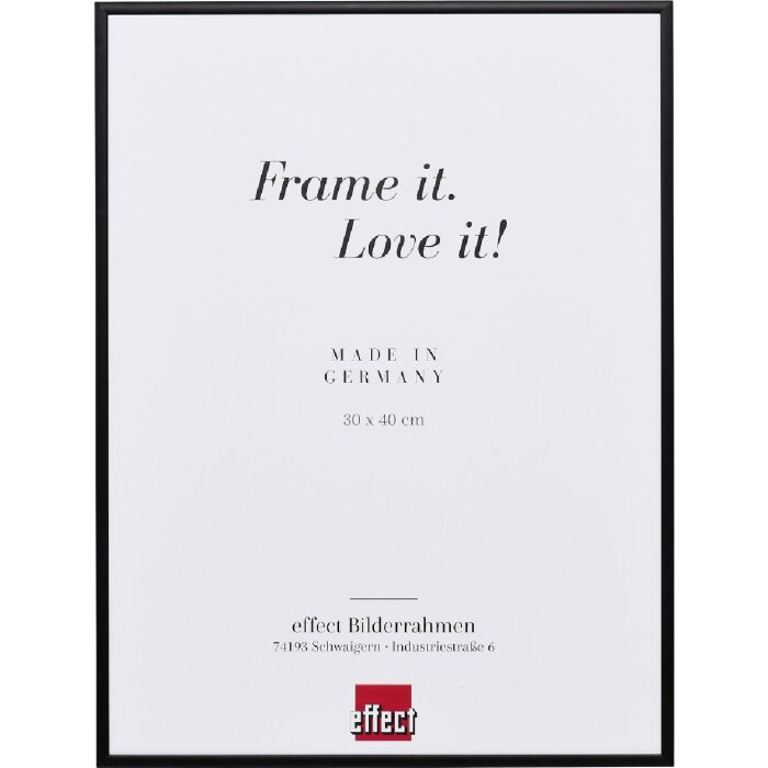 Фоторамка Effect из алюминия 35x50 см черная с музеевским стеклом